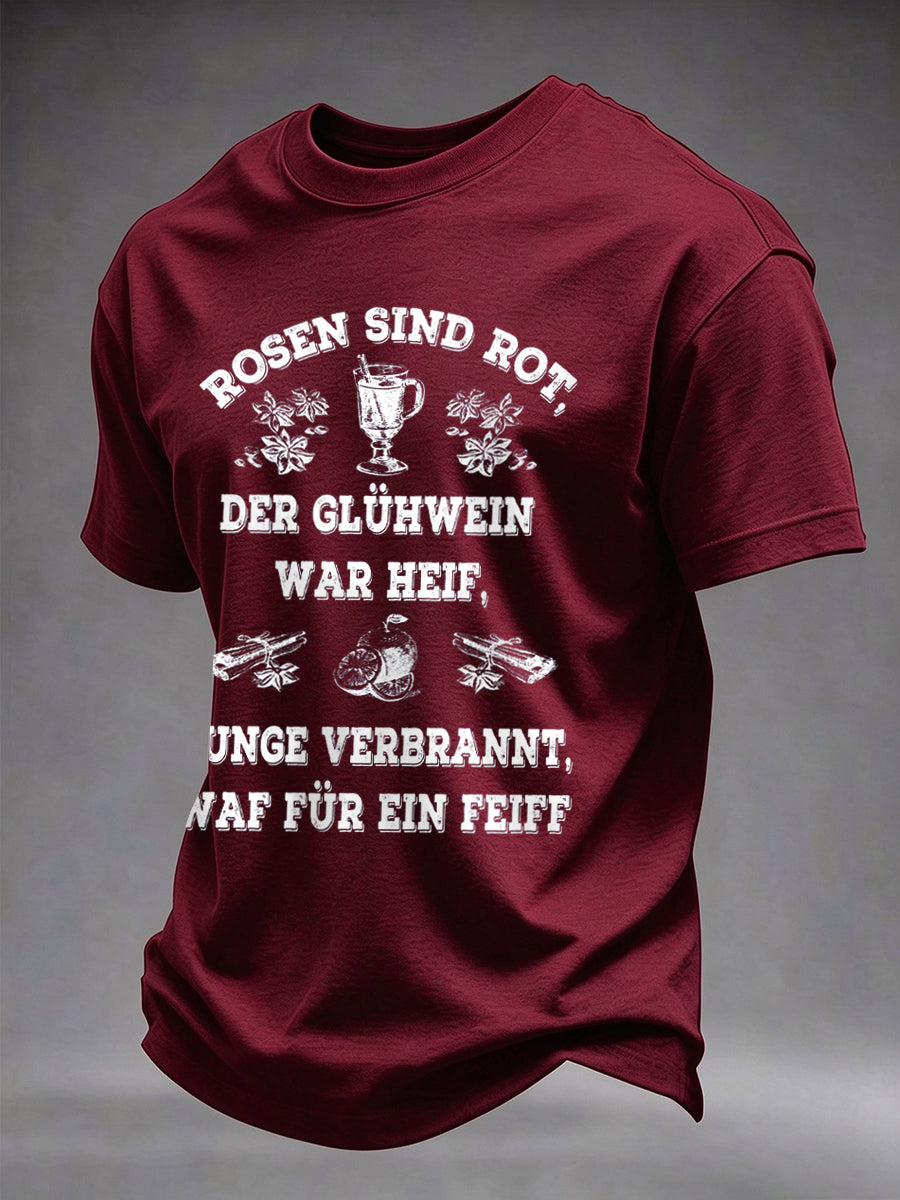 Men's Glühwein Print Short Sleeve T-shirt