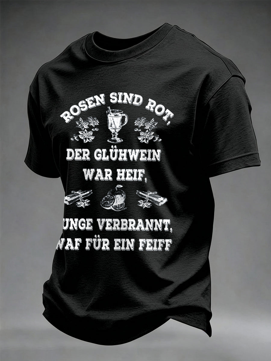 Men's Glühwein Print Short Sleeve T-shirt