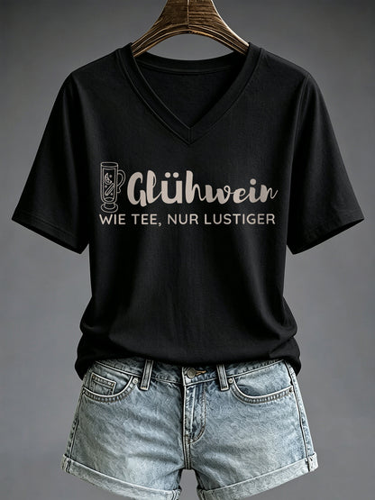 Women's Glühwein Print Short Sleeve T-shirt