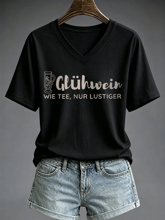 Women's Glühwein Print Short Sleeve T-shirt