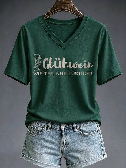Women's Glühwein Print Short Sleeve T-shirt