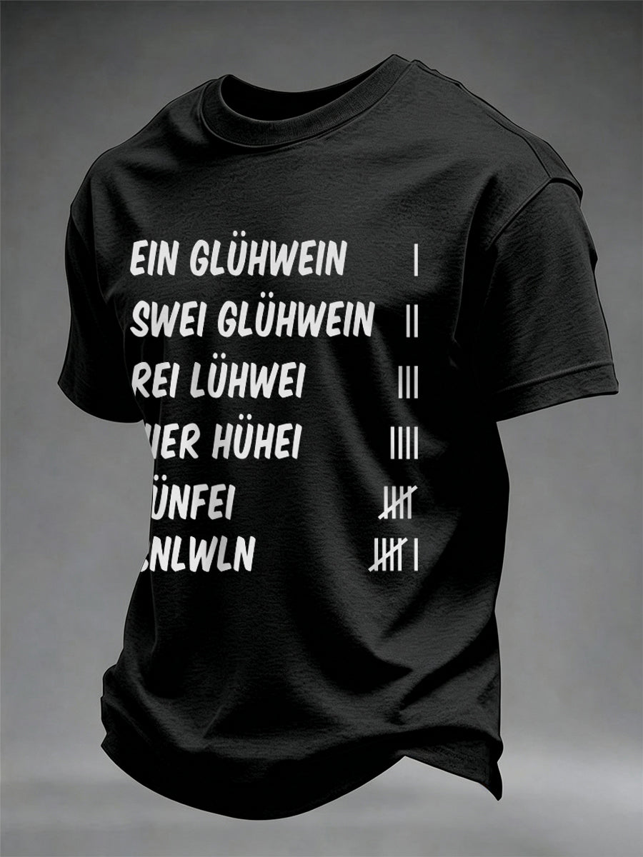 Men's Glühwein Print Short Sleeve T-shirt