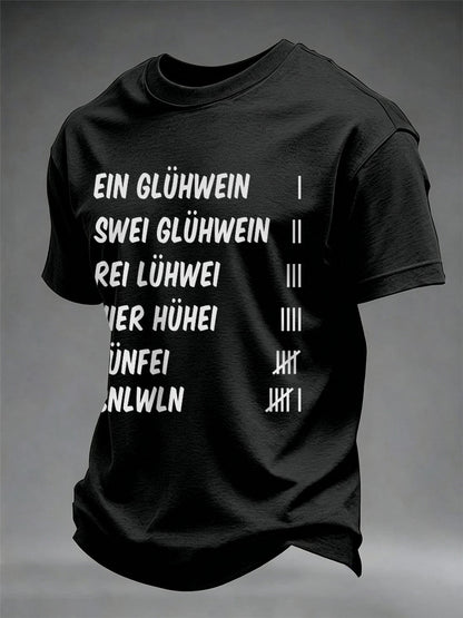 Men's Glühwein Print Short Sleeve T-shirt