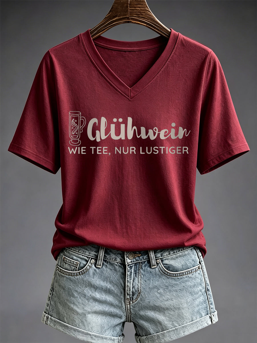 Women's Glühwein Print Short Sleeve T-shirt