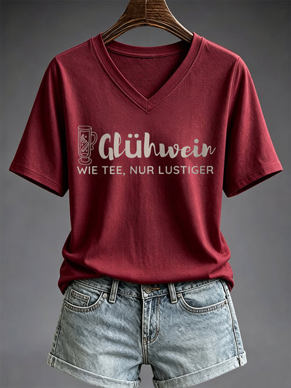 Women's Glühwein Print Short Sleeve T-shirt