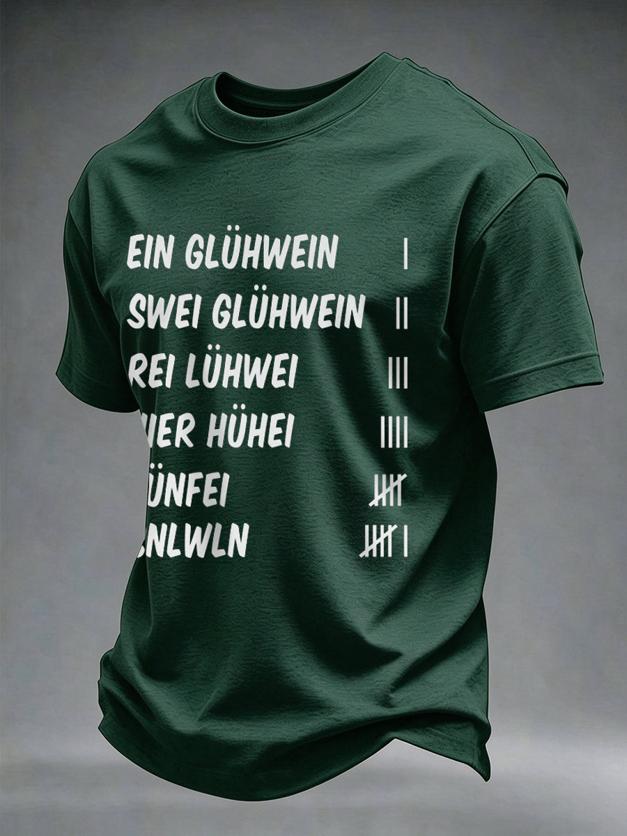 Men's Glühwein Print Short Sleeve T-shirt