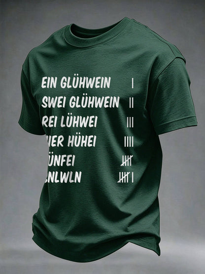 Men's Glühwein Print Short Sleeve T-shirt