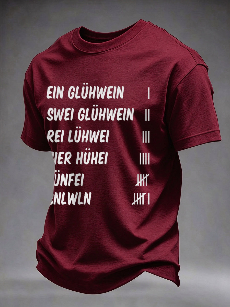 Men's Glühwein Print Short Sleeve T-shirt