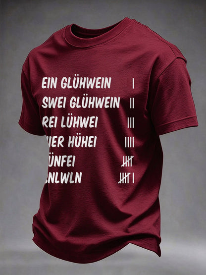 Men's Glühwein Print Short Sleeve T-shirt