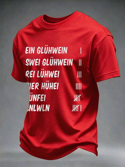 Men's Glühwein Print Short Sleeve T-shirt