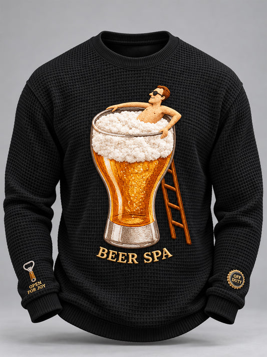 Men's Beer Culture Waffle Long Sleeve T-Shirt