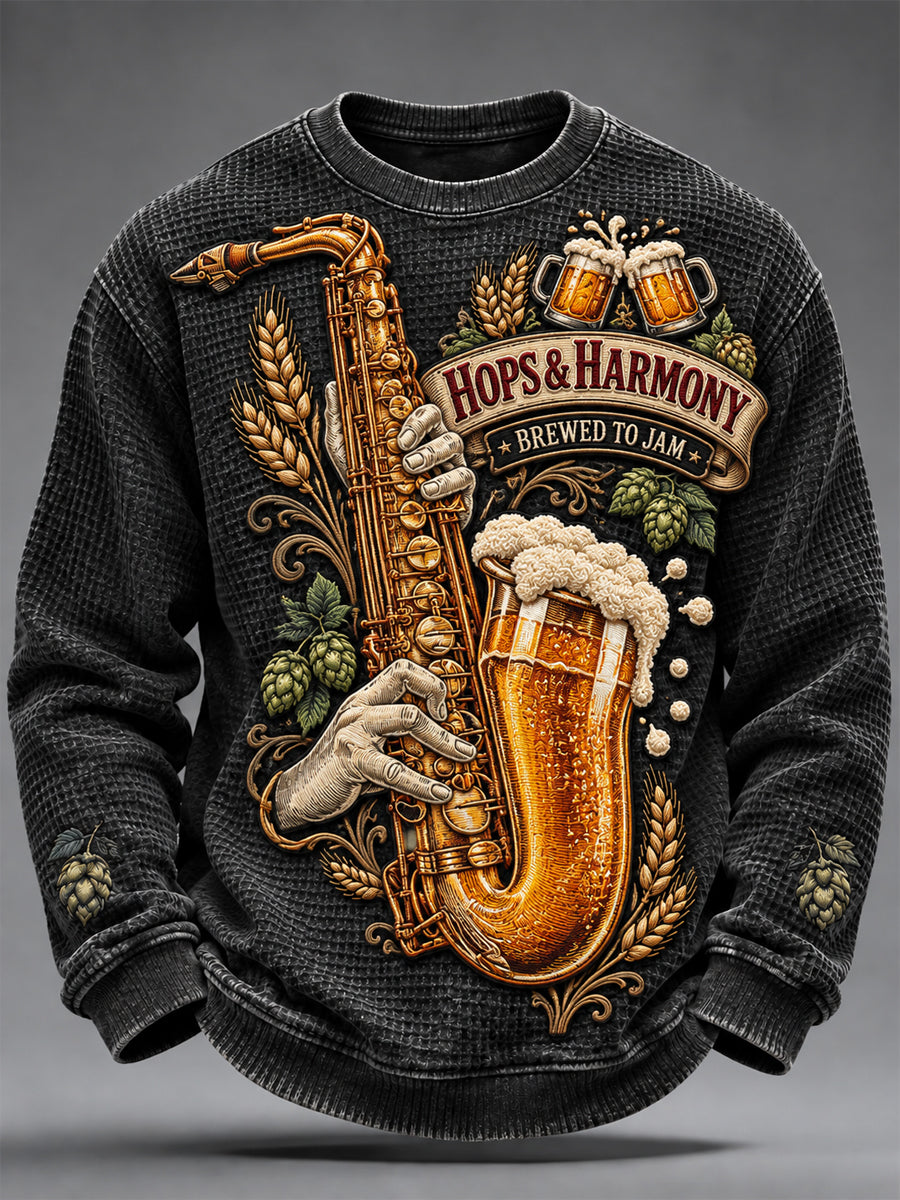 Men's Beer Culture Waffle Long Sleeve T-Shirt
