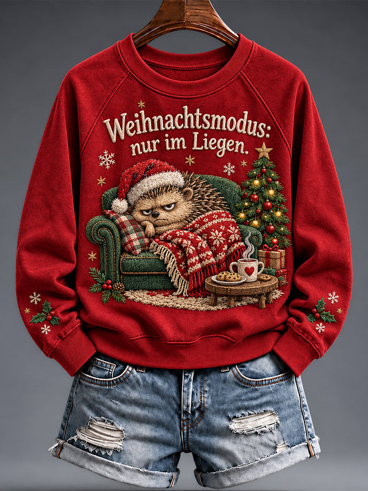 Women's Christmas Funny Animal Print sweatshirt
