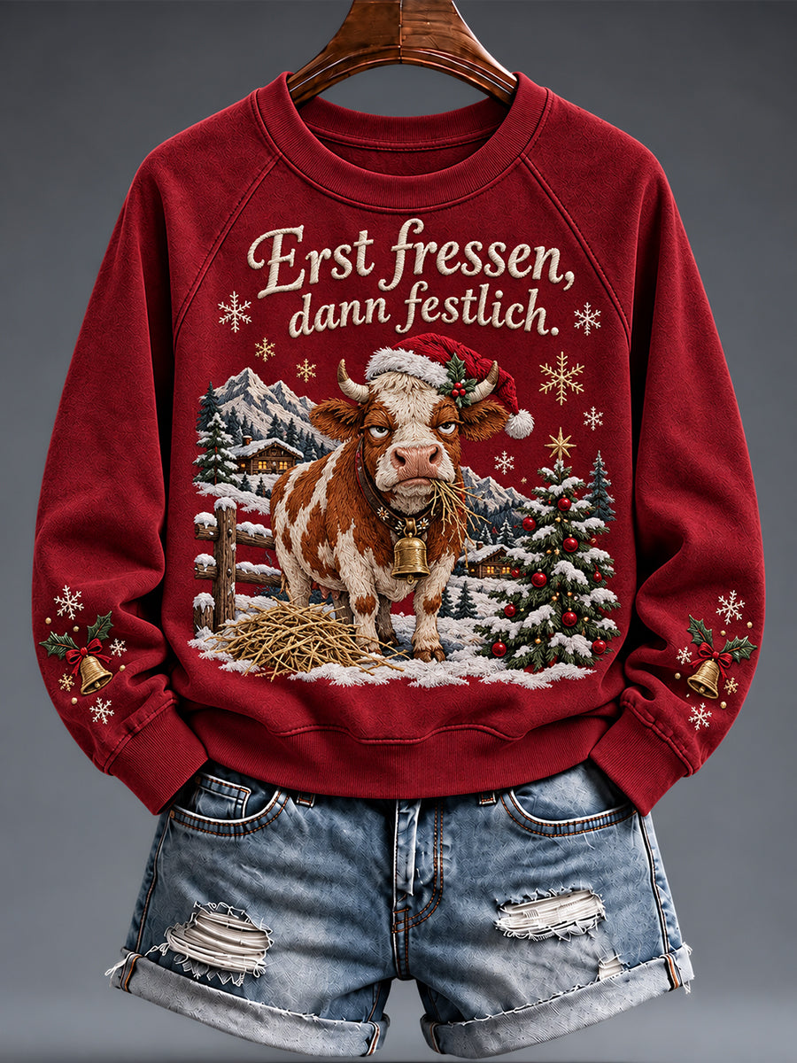 Women's Christmas Funny Animal Print sweatshirt