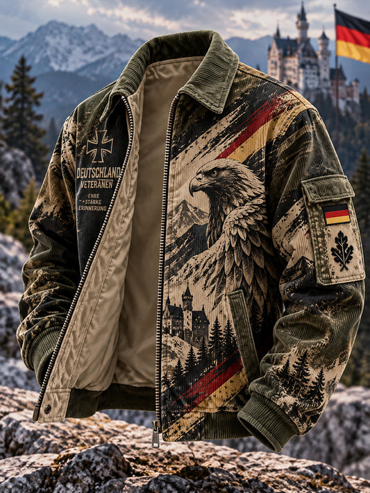Men’s Veteran Commemorative Graphic Print Jacket