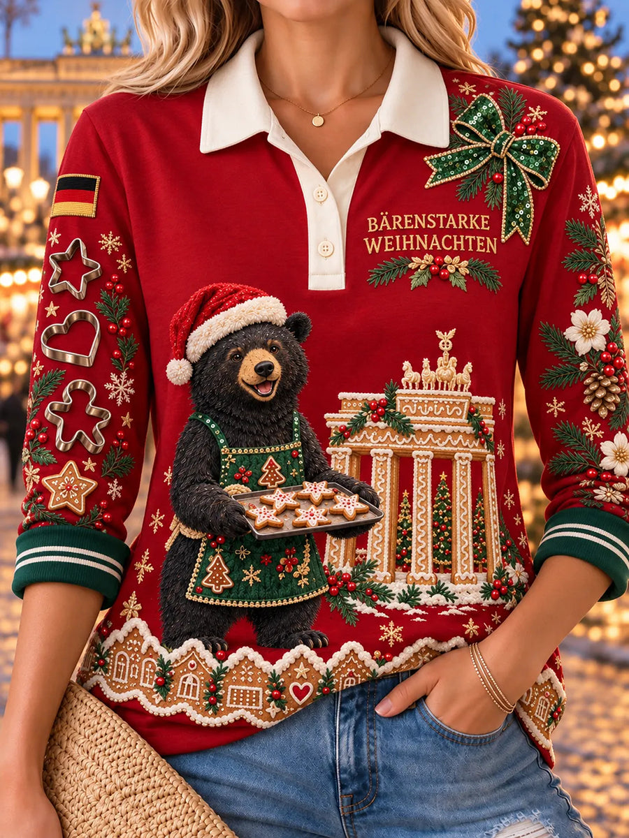 Women's Christmas Print Casual Tops
