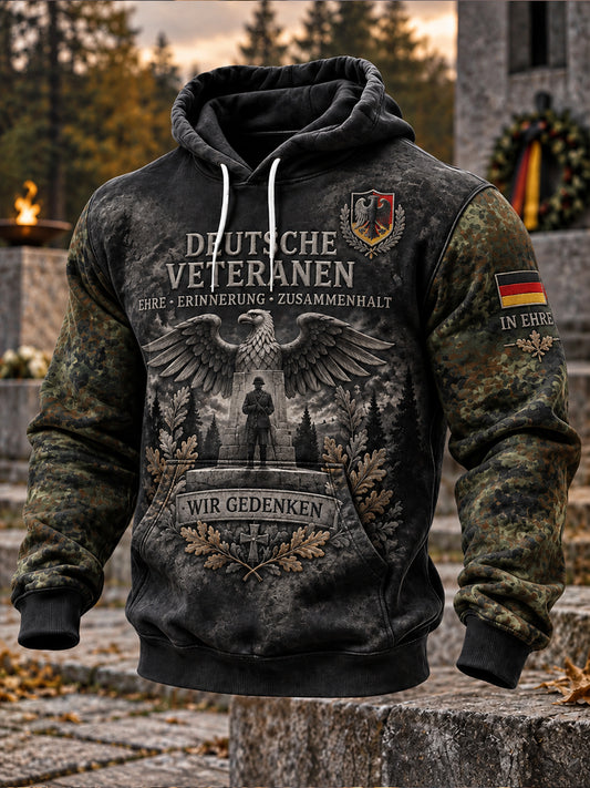 Men’s Veteran Memorial Graphic Print Hoodie