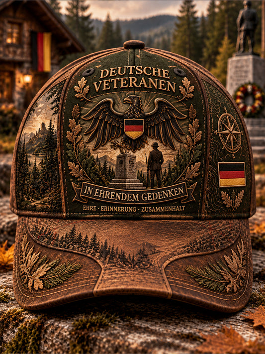 Men's Veteran Memorial-Themed Printed Cap