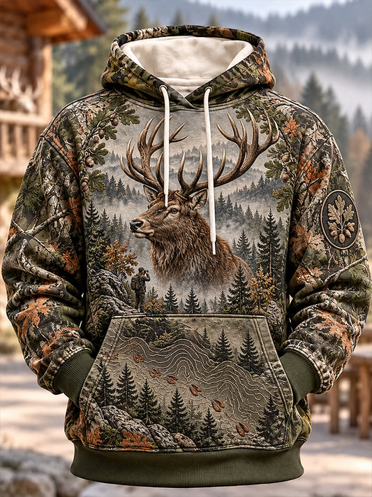 Men's German Hunting Season Oversized Drop-Shoulder Hoodie with Pockets