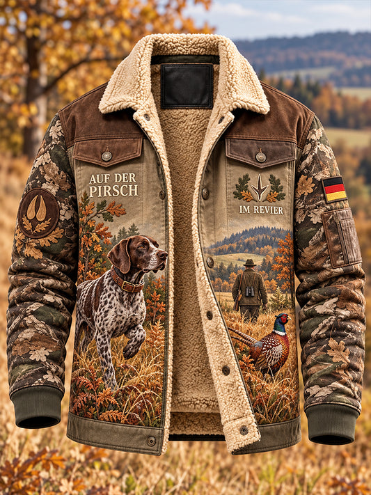 Men's German Hunting Season Thickened Velvet Jacket