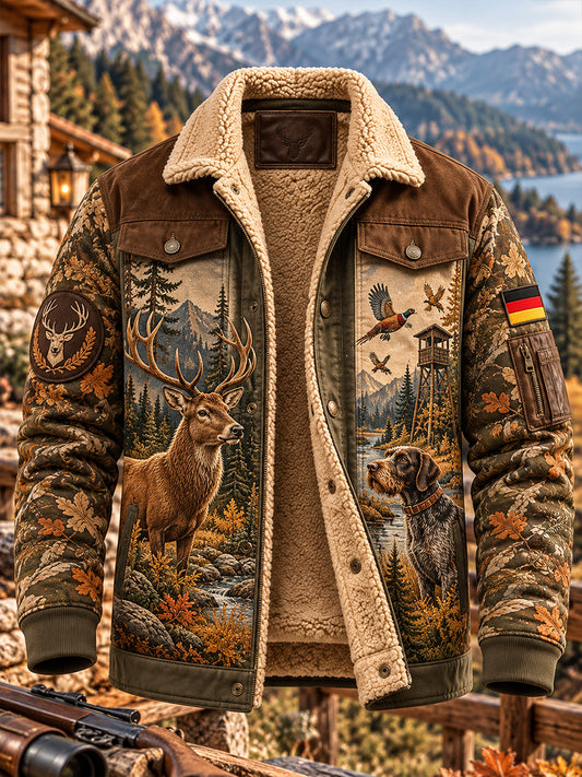 Men's German Hunting Season Thickened Velvet Jacket