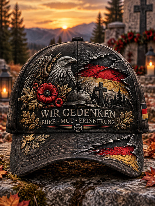 Men's Veteran Memorial-Themed Printed Cap
