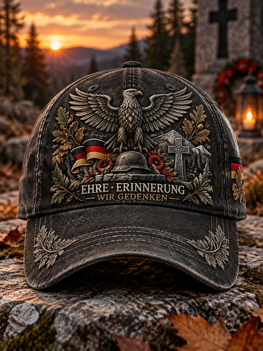 Men's Veteran Memorial-Themed Printed Cap