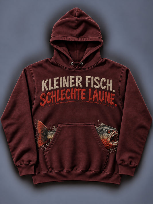 Men's Funny Fishing Print Hoodie With Pocket
