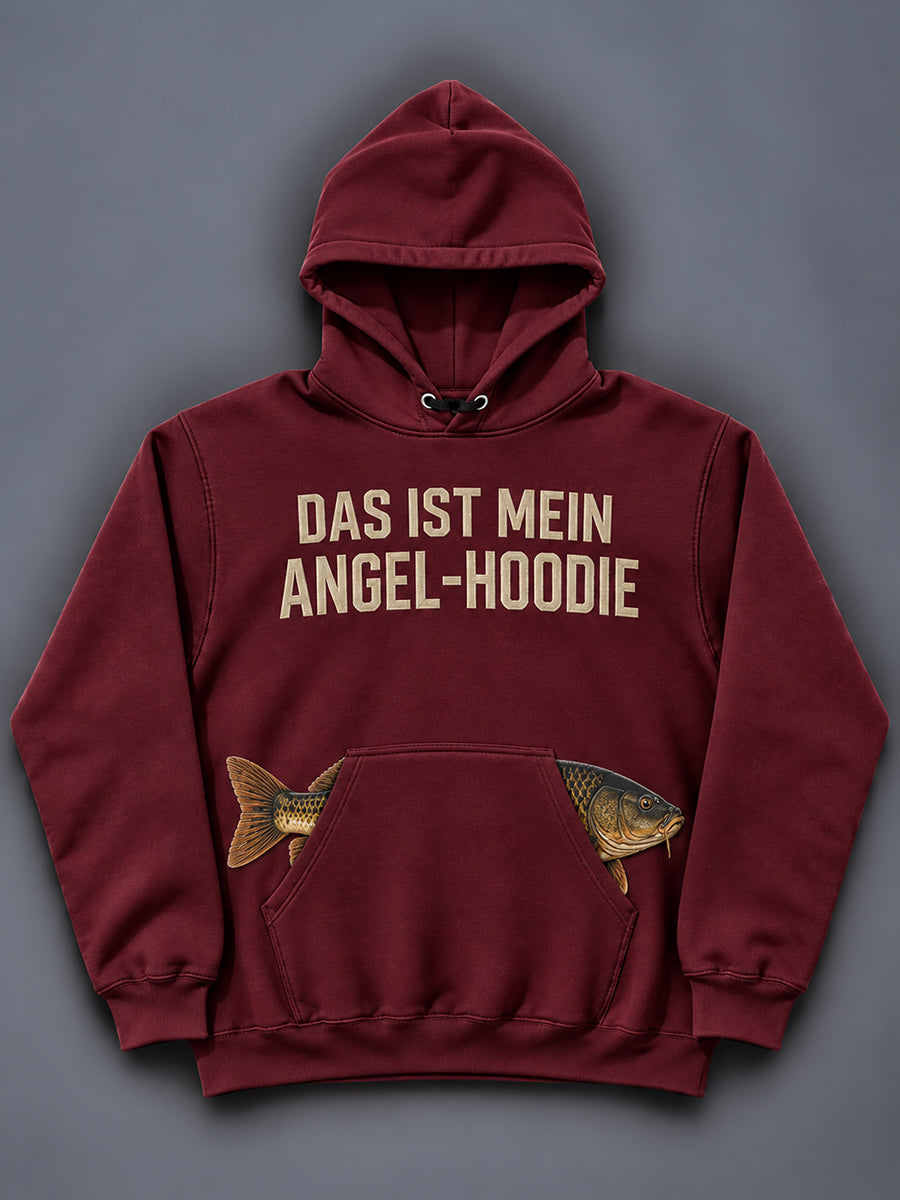 Men's Funny Fishing Print Hoodie With Pocket