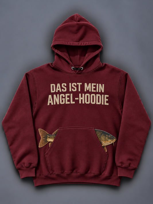 Men's Funny Fishing Print Hoodie With Pocket