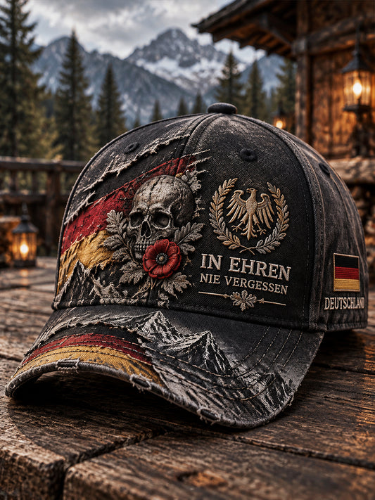 Men's Veteran Memorial-Themed Printed Cap